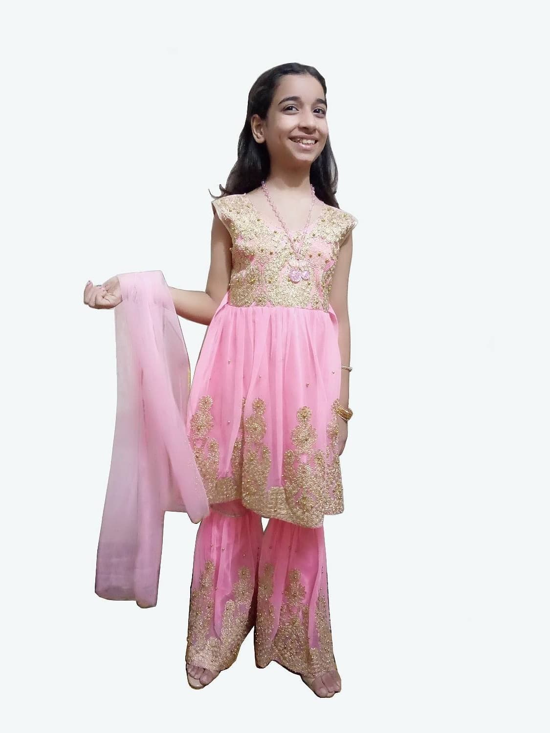Stitchigh - Traditional Gharara Suit For Girls