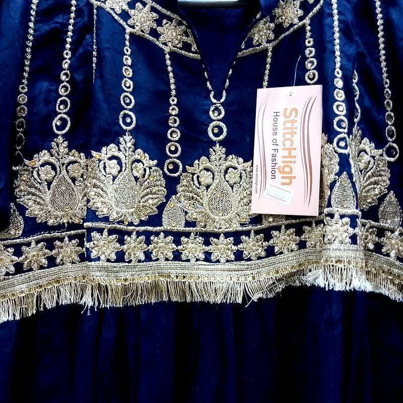 Stitchigh - Beautiful Self Printed Embroidered Linen Kurti For Girls & Women - One Size