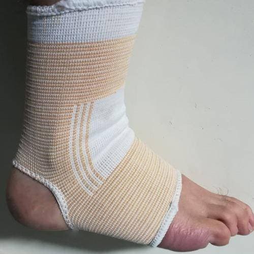 Pair Left And Right Elasticated Ankle Foot Support Brace Wrap Sock Injury Pain Sprain