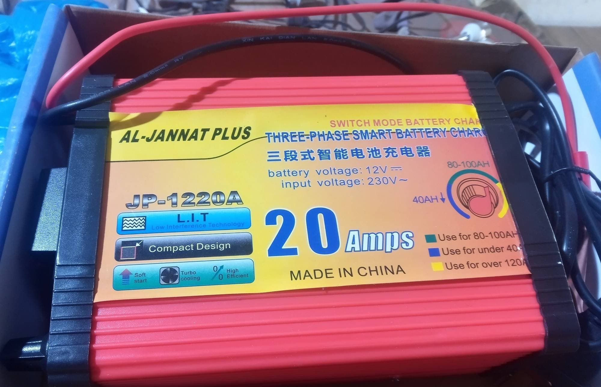 20A Battery Charger For 200Ah battery Volta Osaka Phoniex AGS Dry Heavy Battery