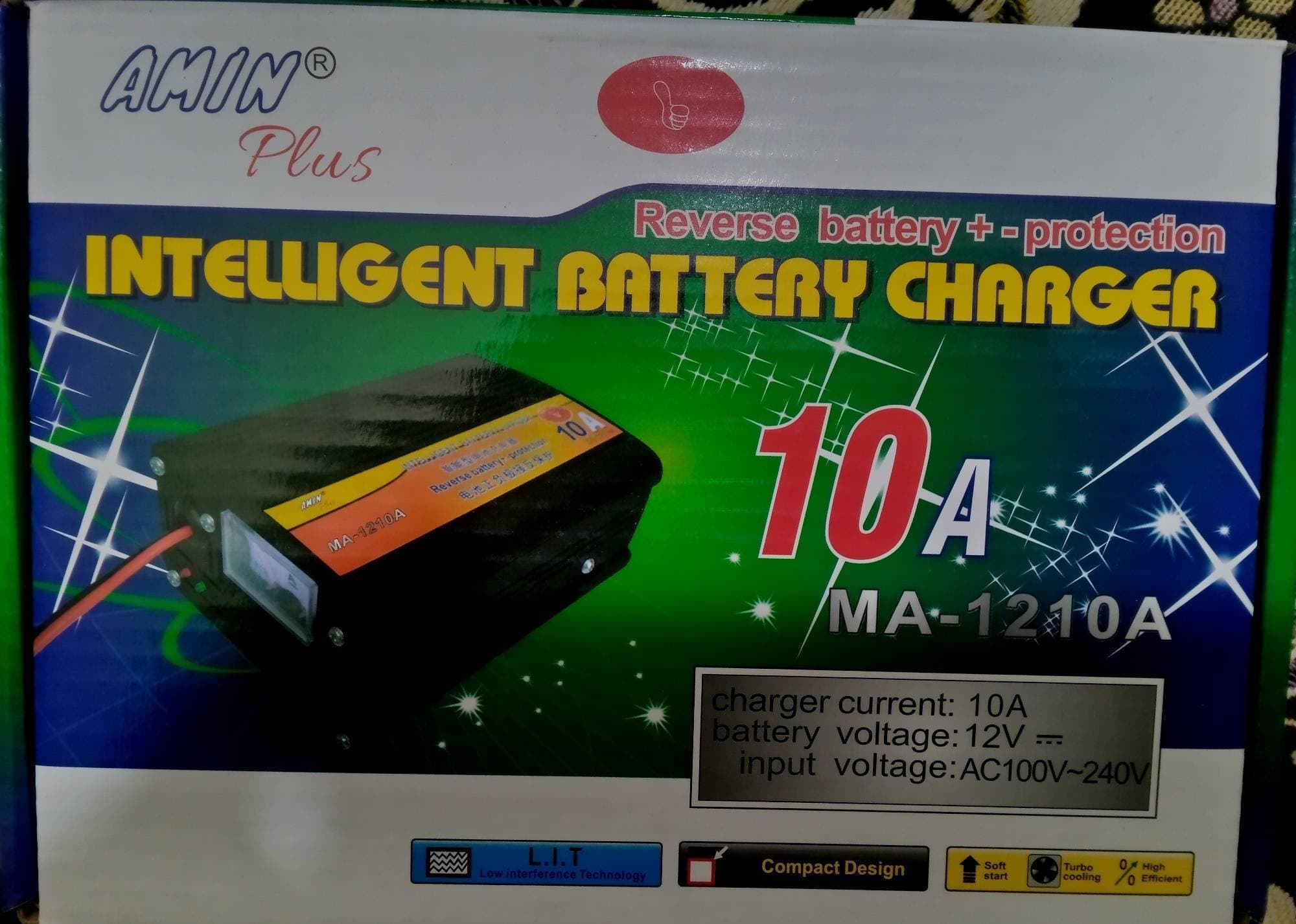 Full Automatic Car Battery Charger 220v To 12v 10A Smart Fast Power Charging