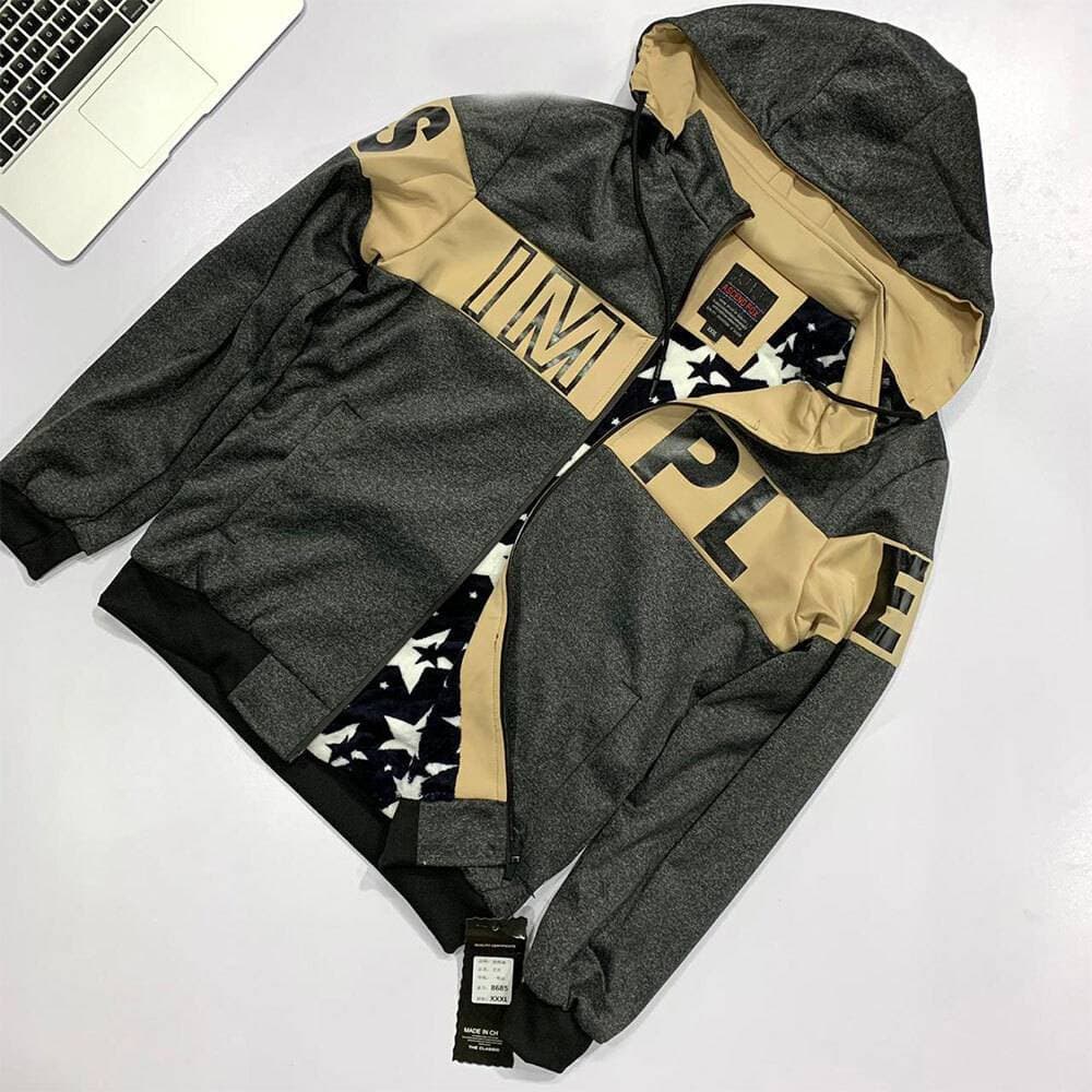 IMPL Jacket with Hoodie - Charcoal Mustard