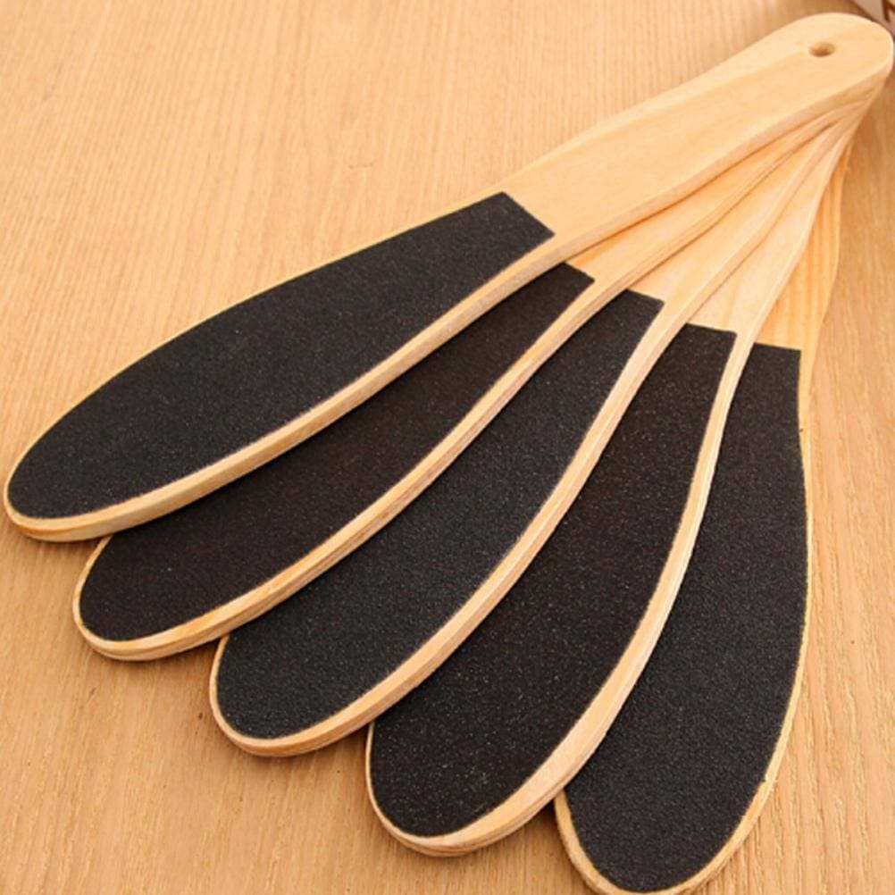 Double Sided Wooden Foot Rasp File Callus Dead Skin Cleaner Pedicure Scrubber