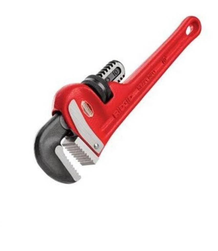 10 Inches Single Sided Pipe Wrench - Red