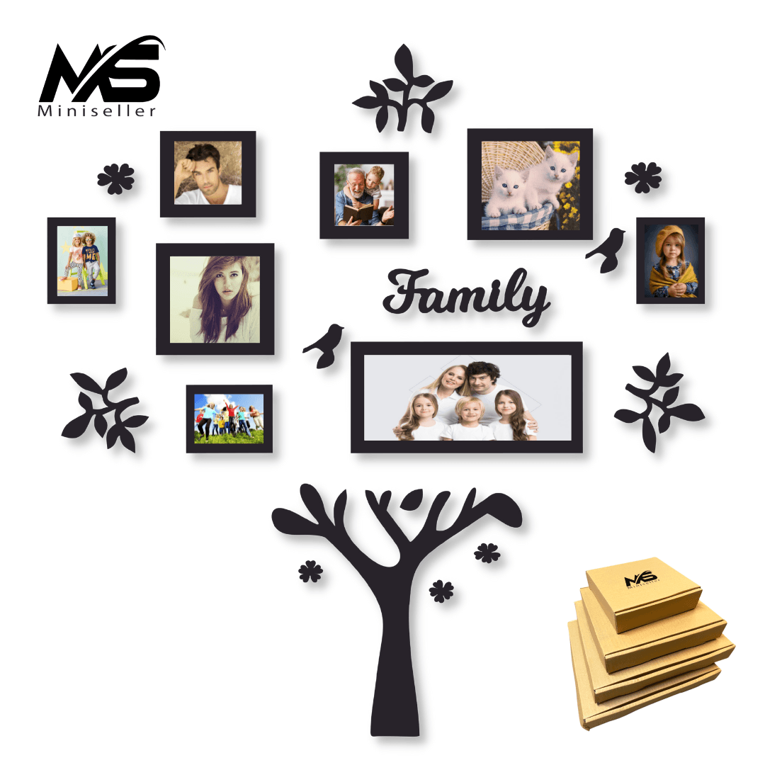 3d Family Frame Tree 33x35 Inch Wooden Design