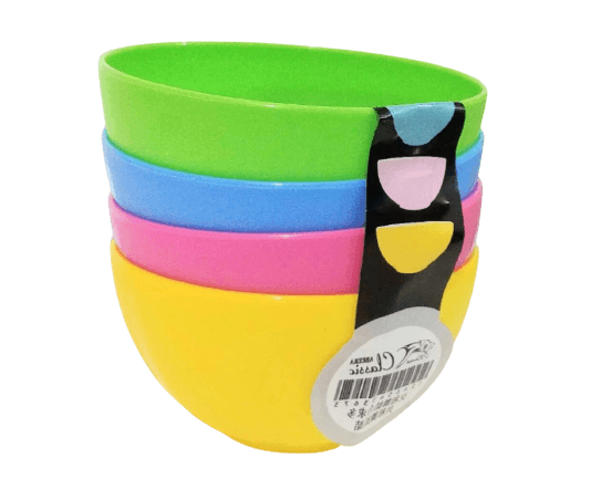 Pack Of 4 - Fashionable Plastic Bowls Set