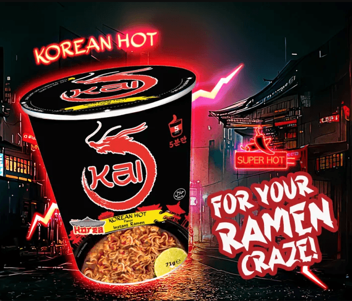 Kai'S Spicy Cup Noodles Korean Hot - Pack Of 2