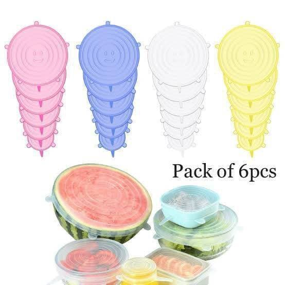 6Pcs Silicone Lids Food Covers
