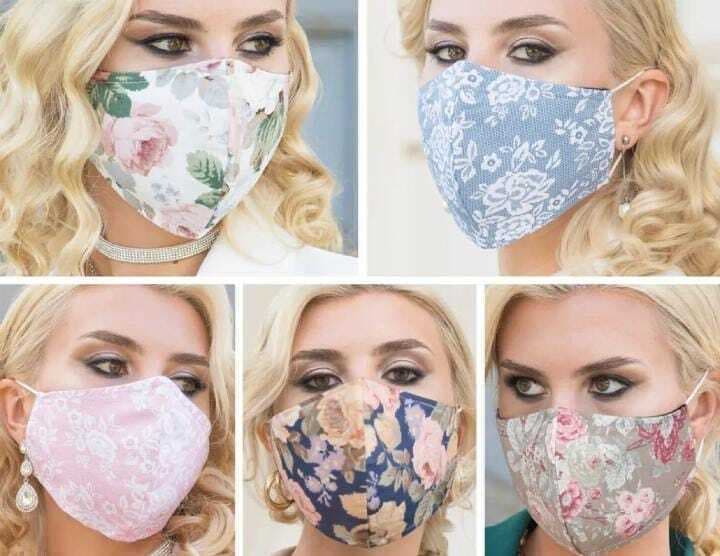 Pack of 5 Multi Colors Printed Face Masks