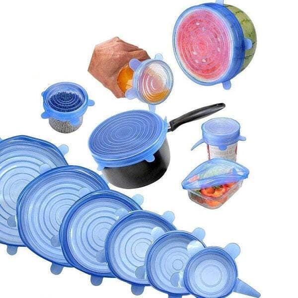 Pack of 6 - Silicone Stretch Lids Cover