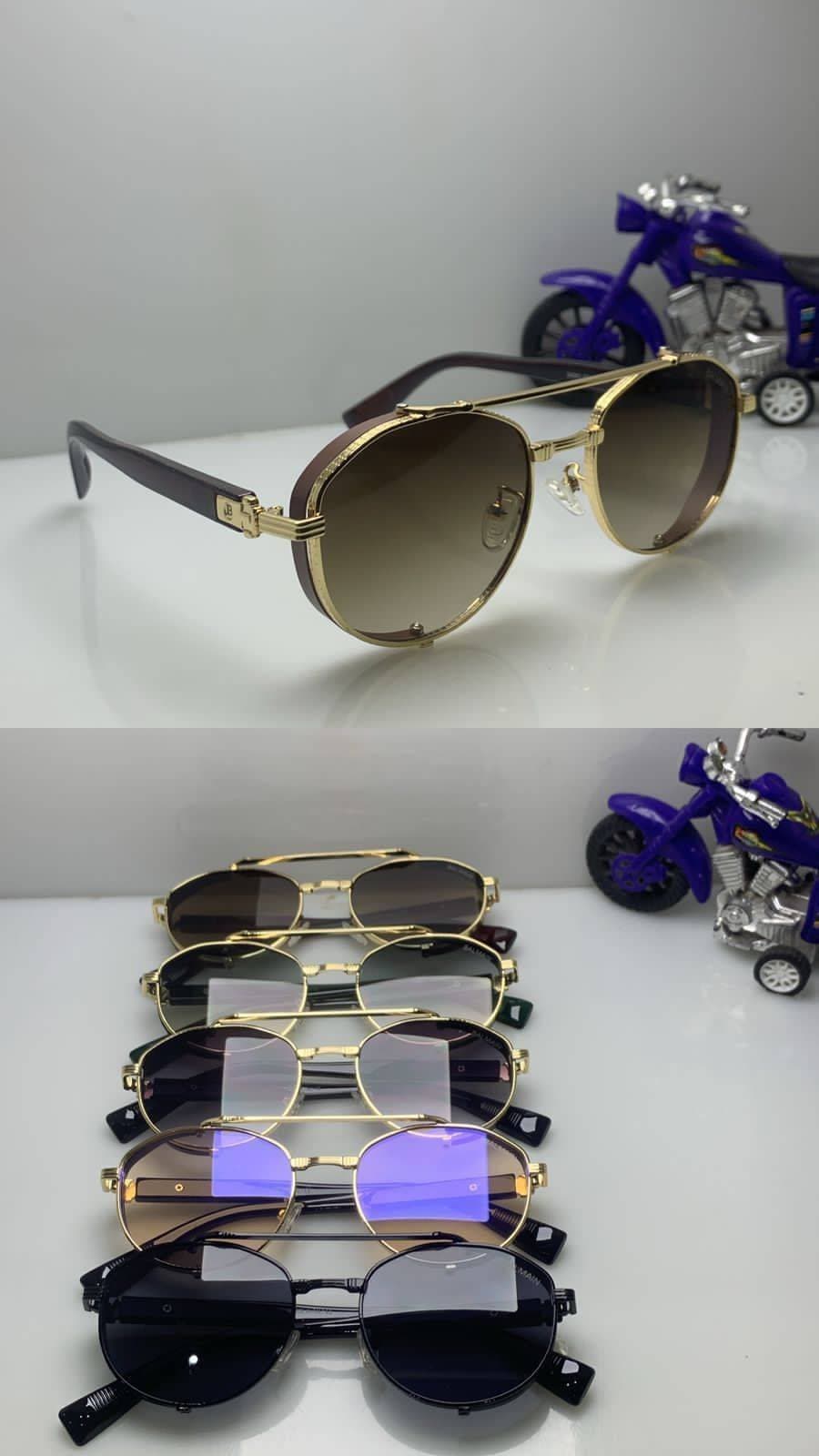 Balmain Metal Round Sunglasses for Unisex
