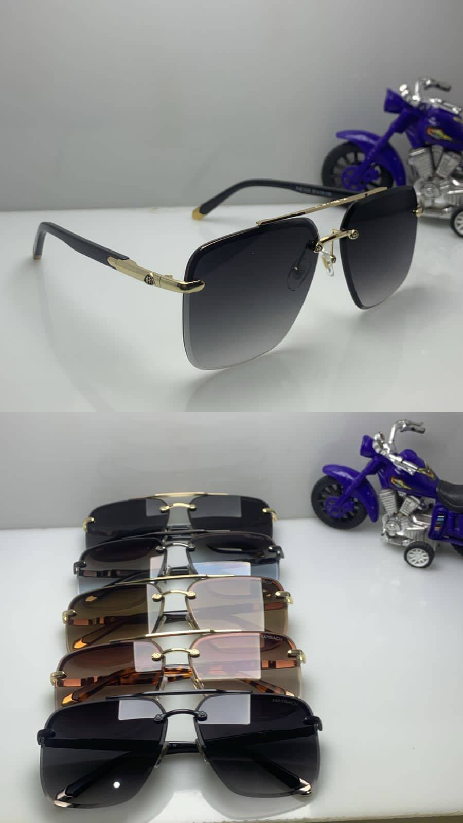 Maybach Square Metal Frame Sunglasses for Unisex