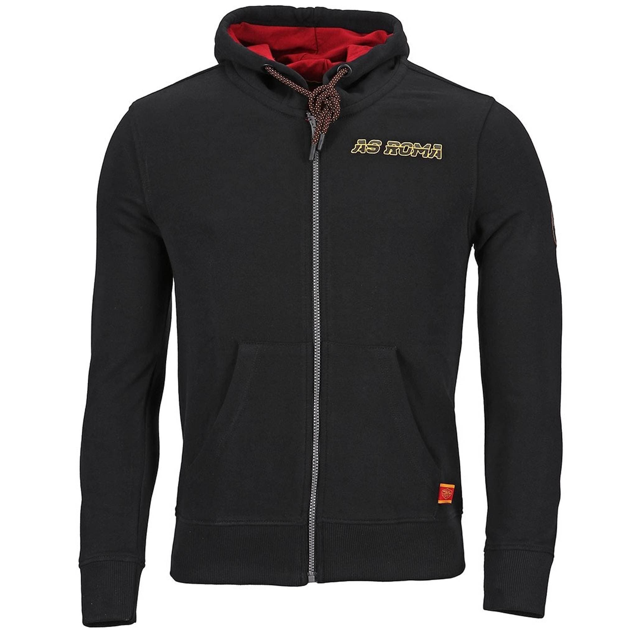 AS Roma Jersey Fabric Kids Hood - Black