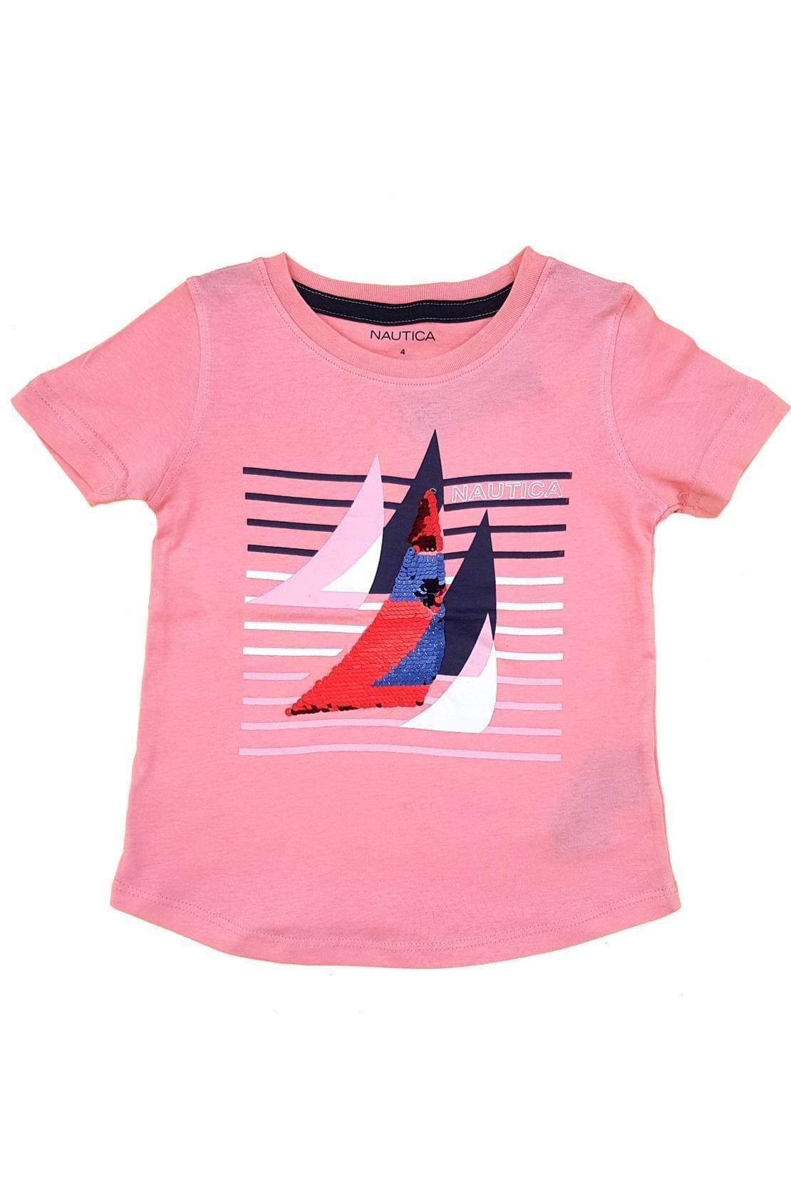 Nautica Magic Sequins Graphic Tee - Deep Fuschia