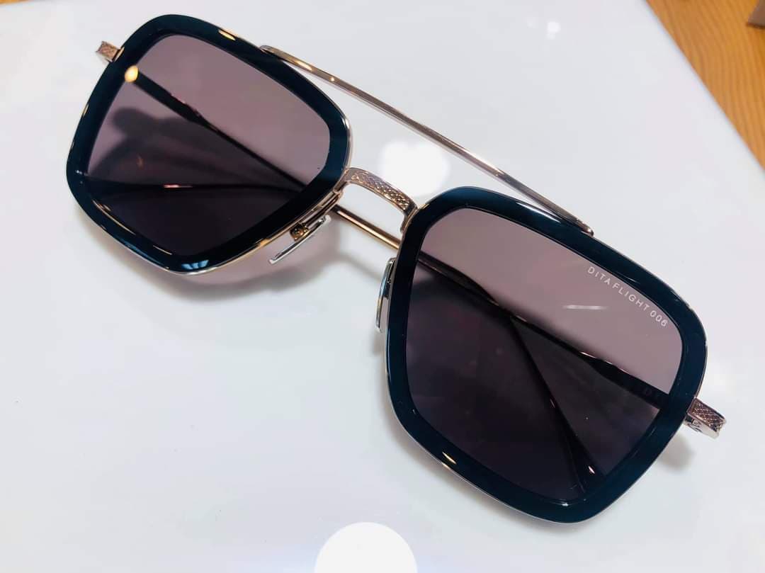 Dita Gold Frame Black Sunglasses for Men