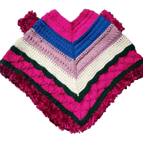 Girls Winter Style Poncho Shawl