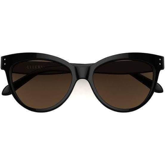 Ellery Black Frame Dark Brown Sunglasses for Women