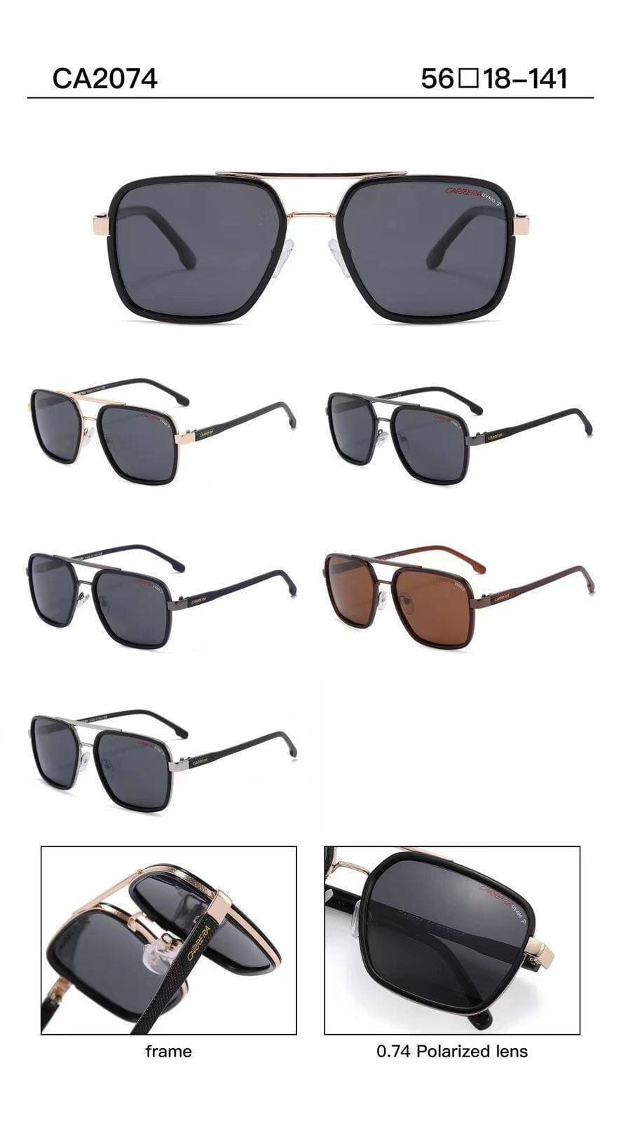 Carrera Metal Frame Sunglasses for Men