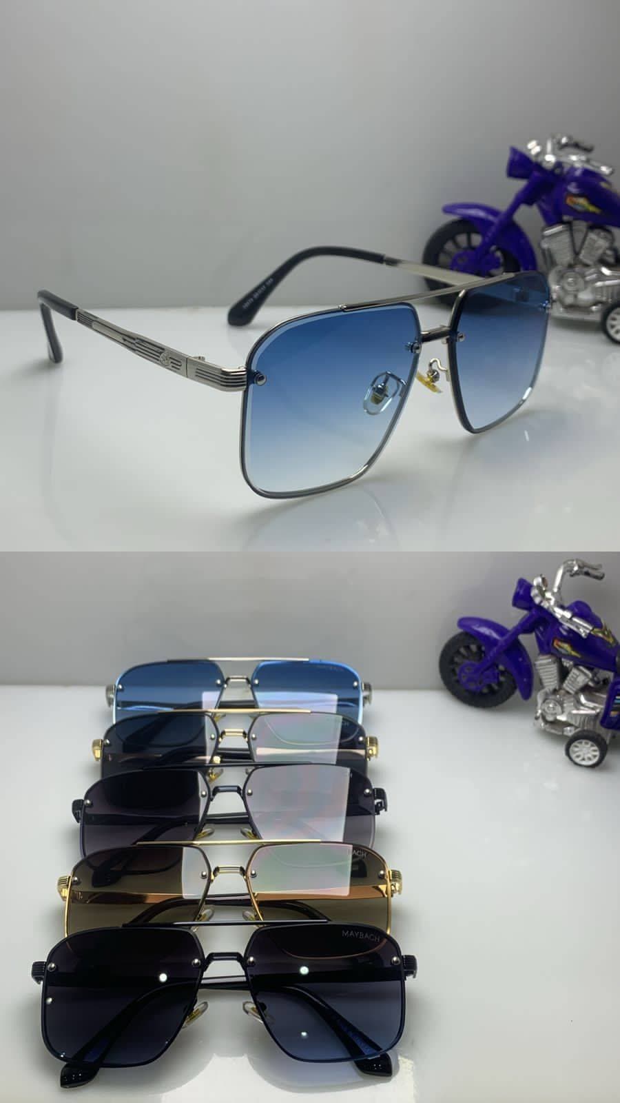 Maybach Square Metal Sunglasses for Unisex