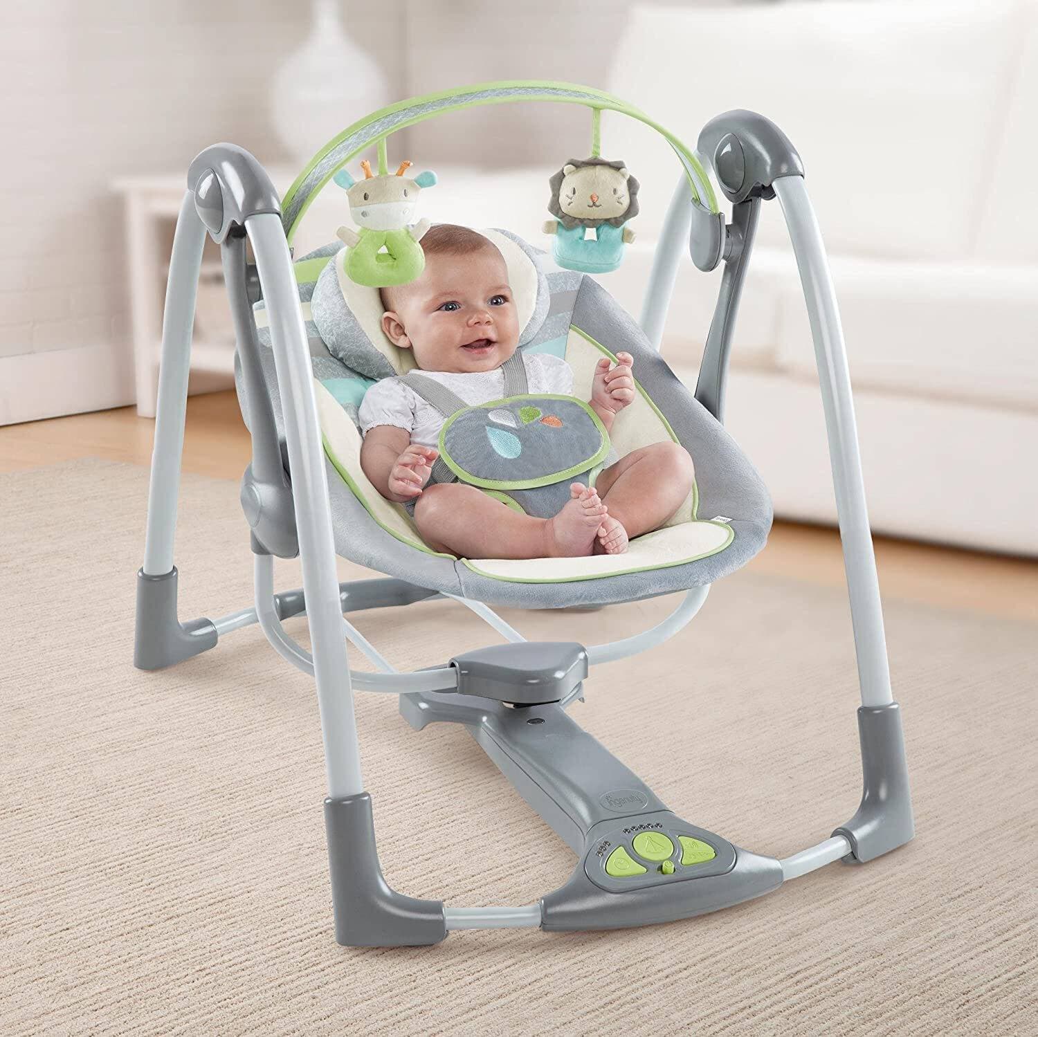 Ingenuity Power Adapt Portable Swing - Vesper/Grey