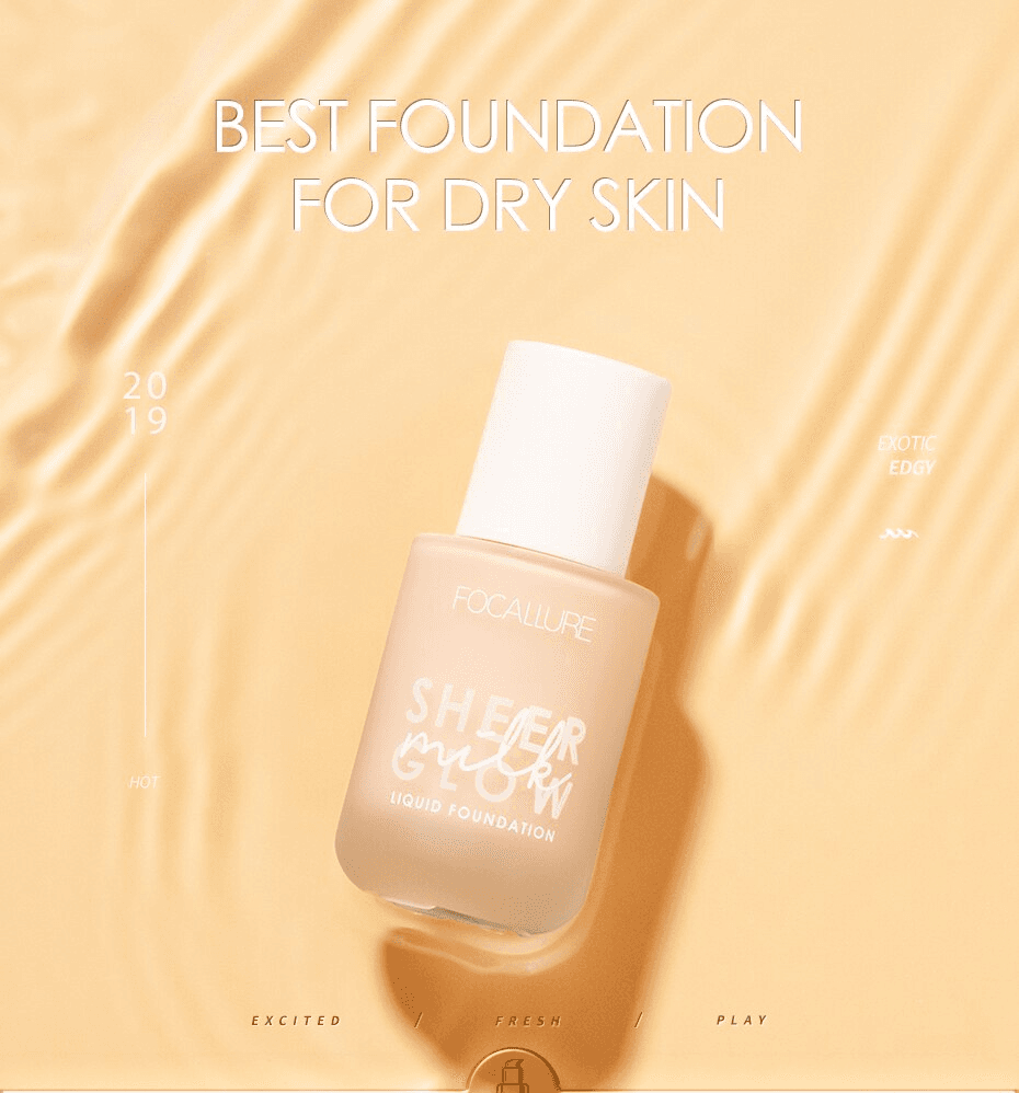 Focalluree Makeup Base Face Sheer Glow Liquid Foundation - 1 Piece