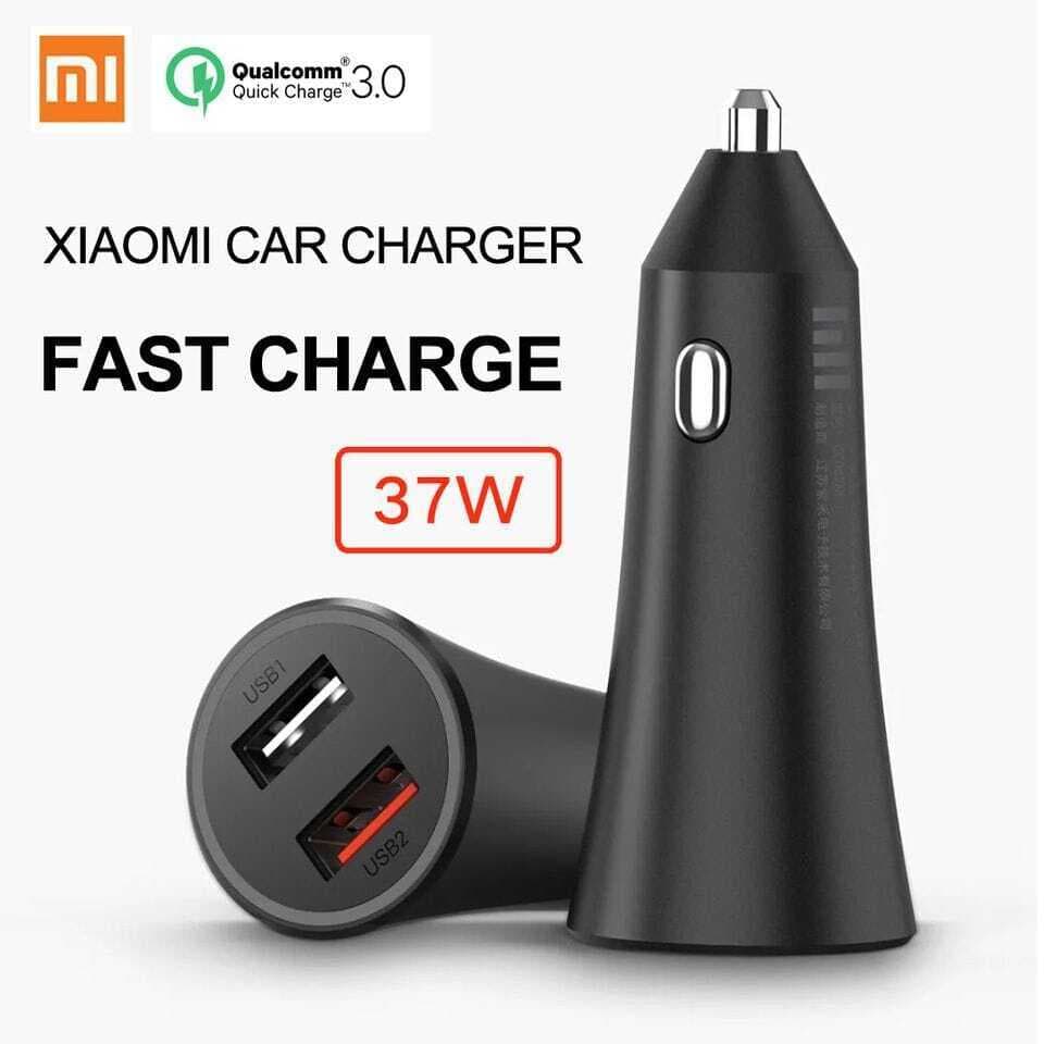 Xiaomi Mi Dual Port 37W Max Fast flash Car Charger - Black