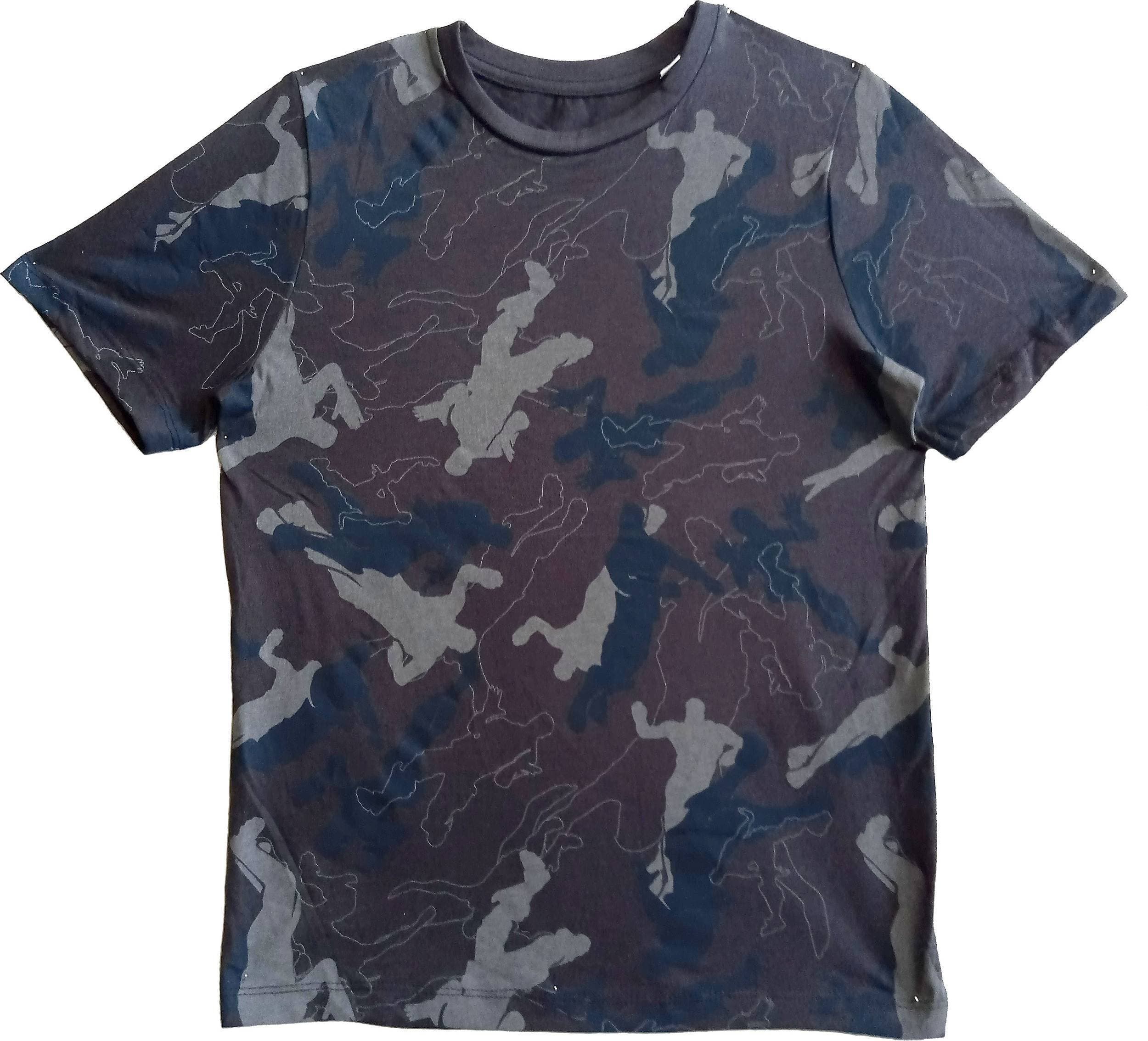 Army Style Cotton T-Shirt Round Neck - Black