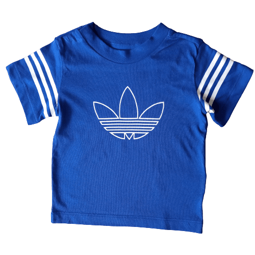 Adidas Round Cotton T-Shirt Neck - Blue