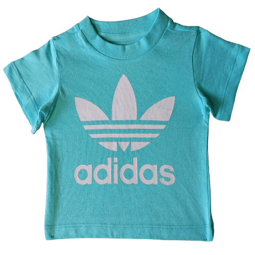 Adidas Round Cotton T-Shirt Neck - Ferozi