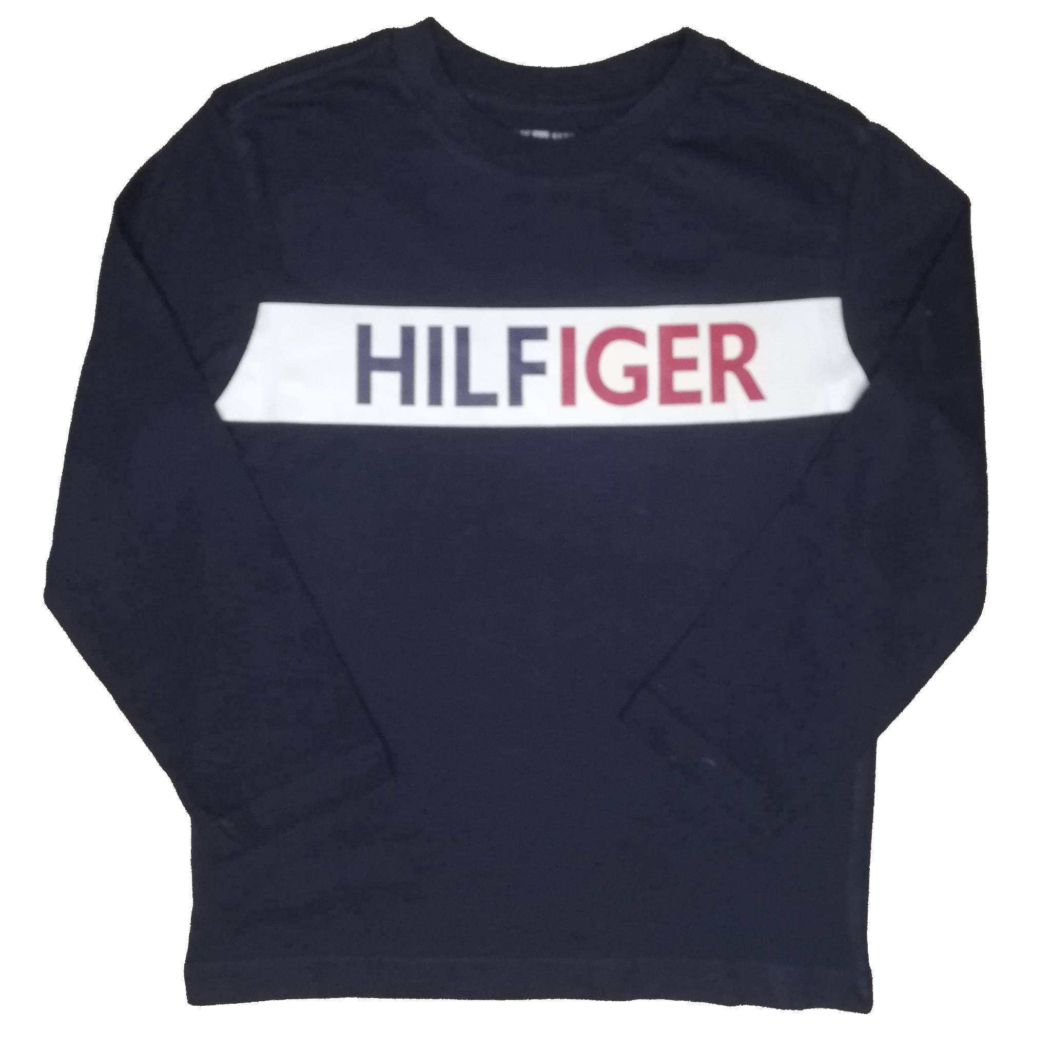 Tommy Hilfiger Round Neck Cotton T-Shirt - Dark Blue