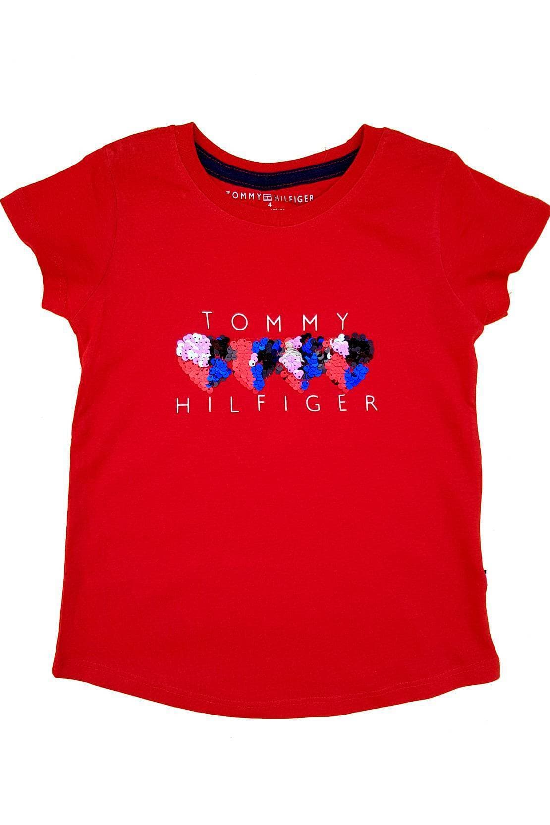 Tommy Magic Sequis Hearts Tee - Red