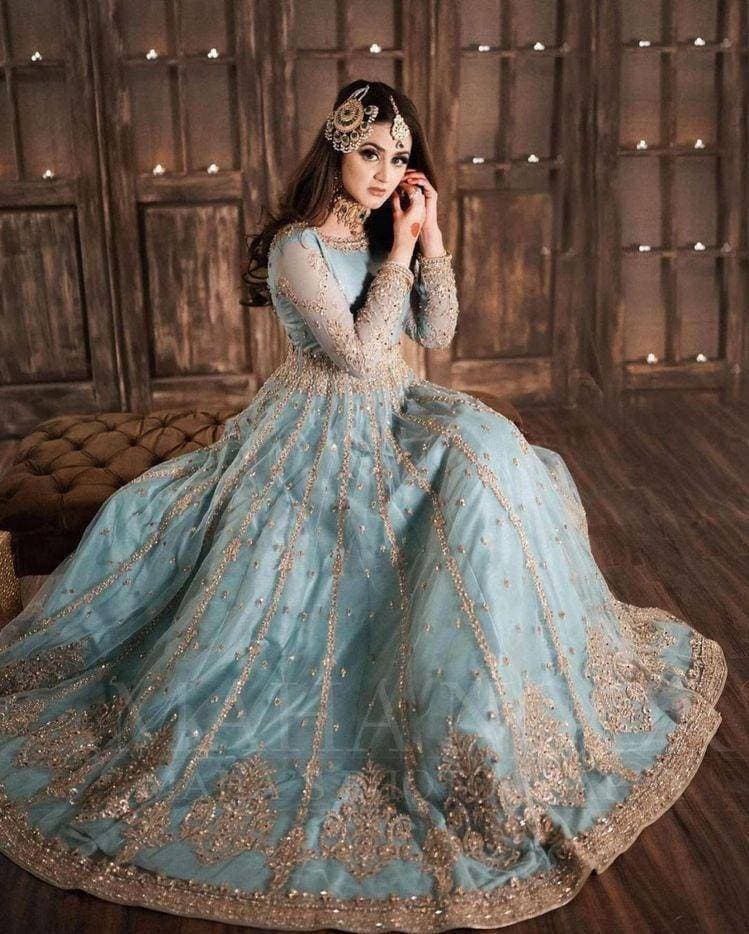 Heavy Embroidered 3 PCS Women Unstitched Frock - Multi Colors - Ra-38