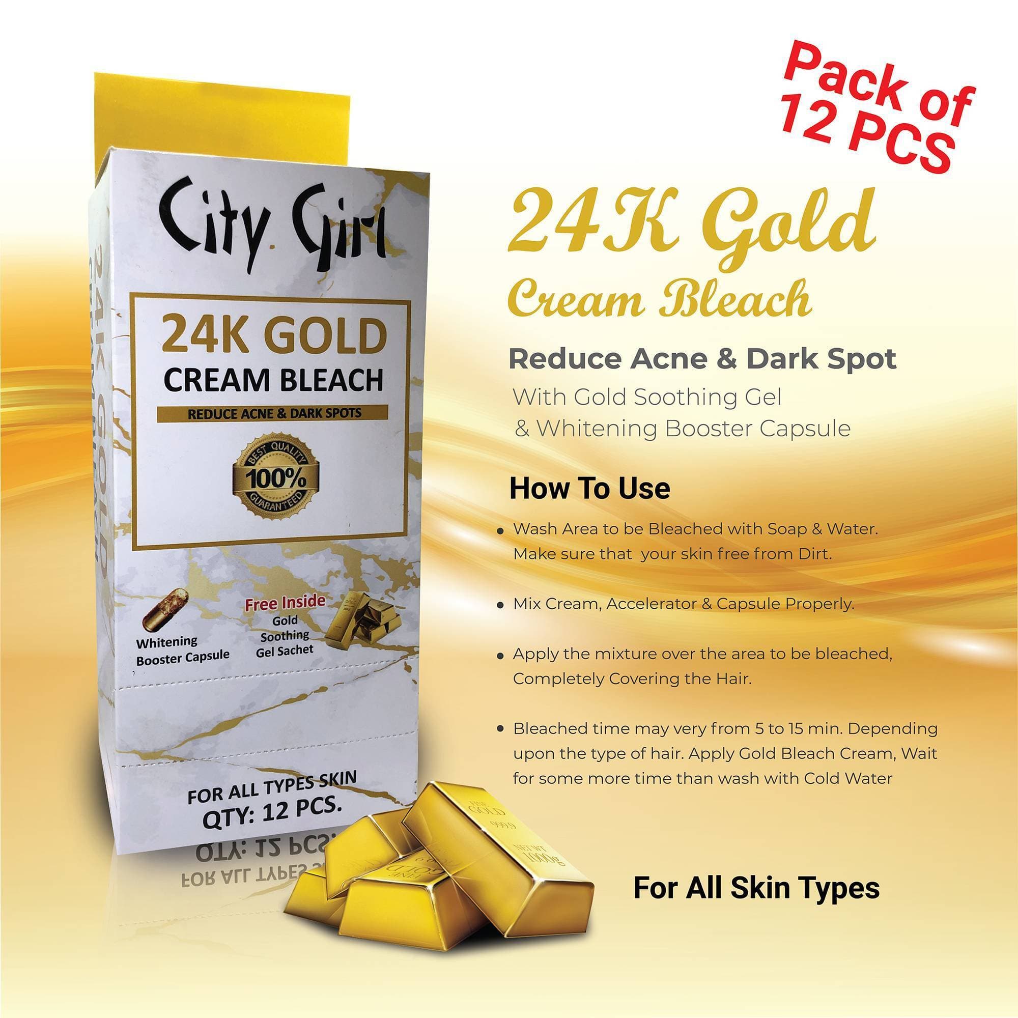 City Girl Gold Bleach Sachet 12 Pcs Master
