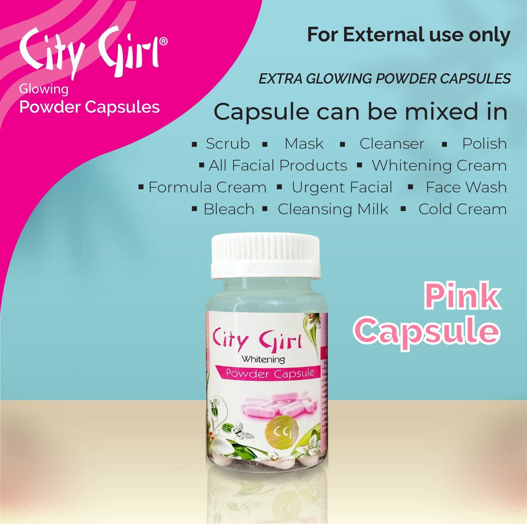 City Girl Whitening Capsule Jar (Pink)