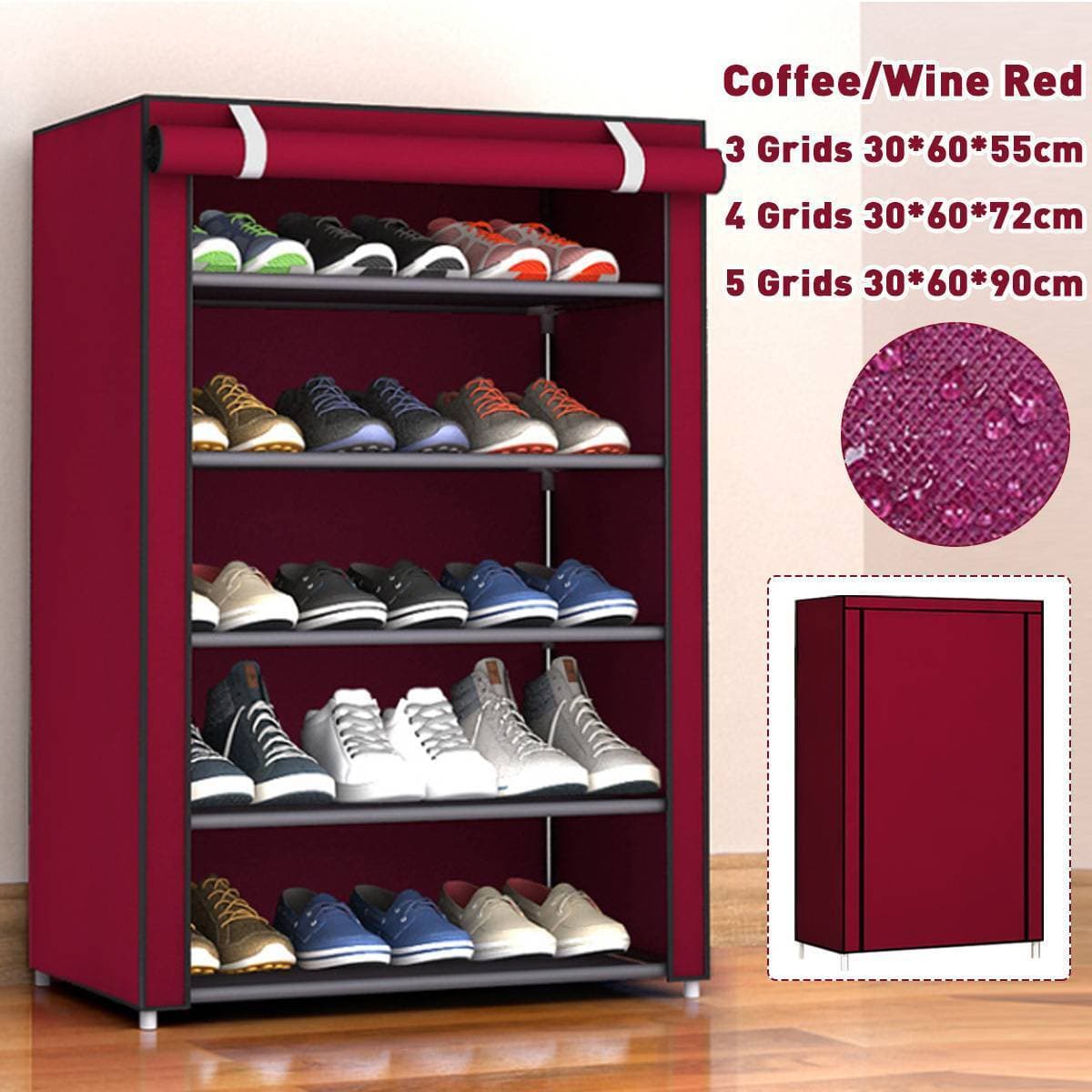 6/7 Layers Non-Woven Fabric Shoe Rack Organizer