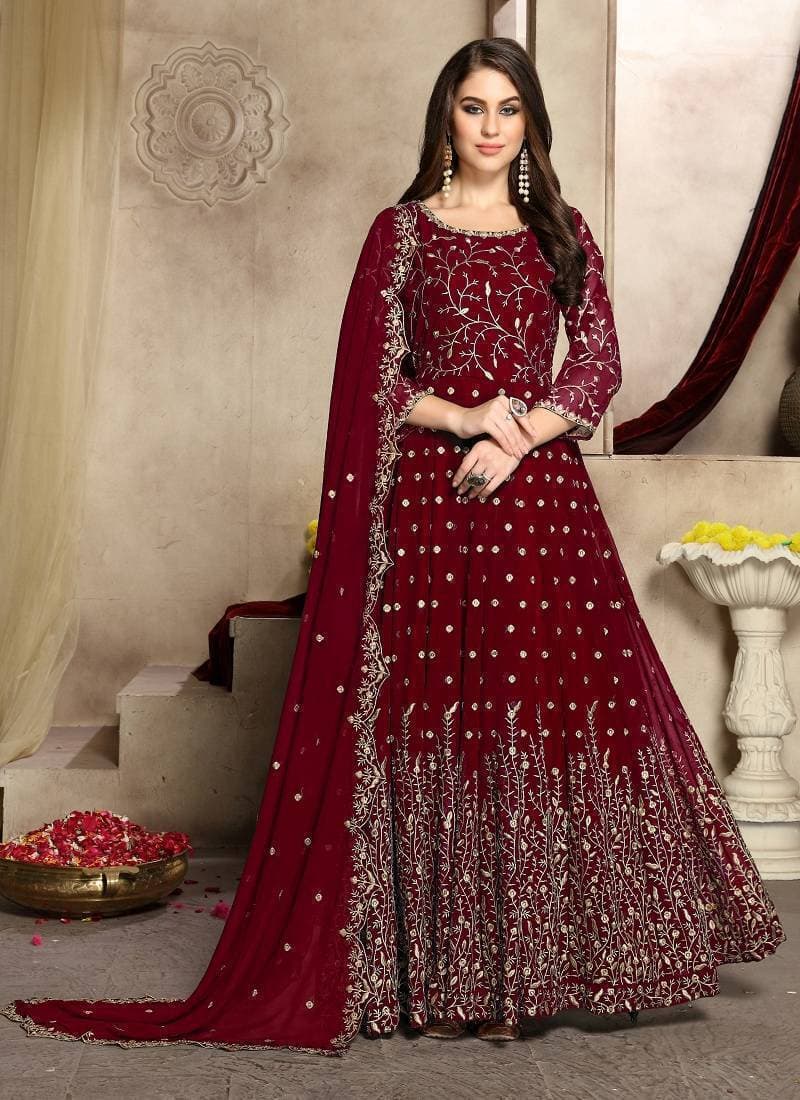 Chiffon & Malai Embroidered 3 PCS Women Unstitched Maxi - Ra-62