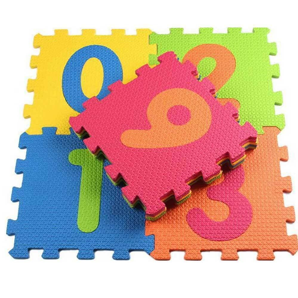 Eva Construct Building Blocks Numbers, Puzzles Or Floor Mats(10 Pieces)