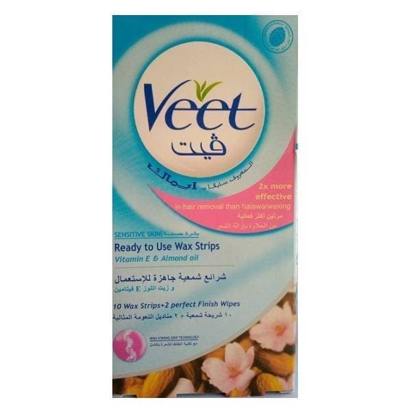 Veet Ready To Use Wax Strips Aloe Vera & Lotus 10 Wax Strips
