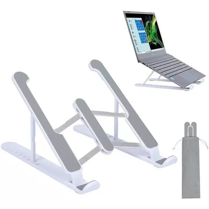 Non-Slip Foldable Adjustable Laptop Stand - White