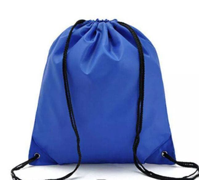 Outdoor Travel Polyester Cloth Dustproof Drawstring Backpack - Blue