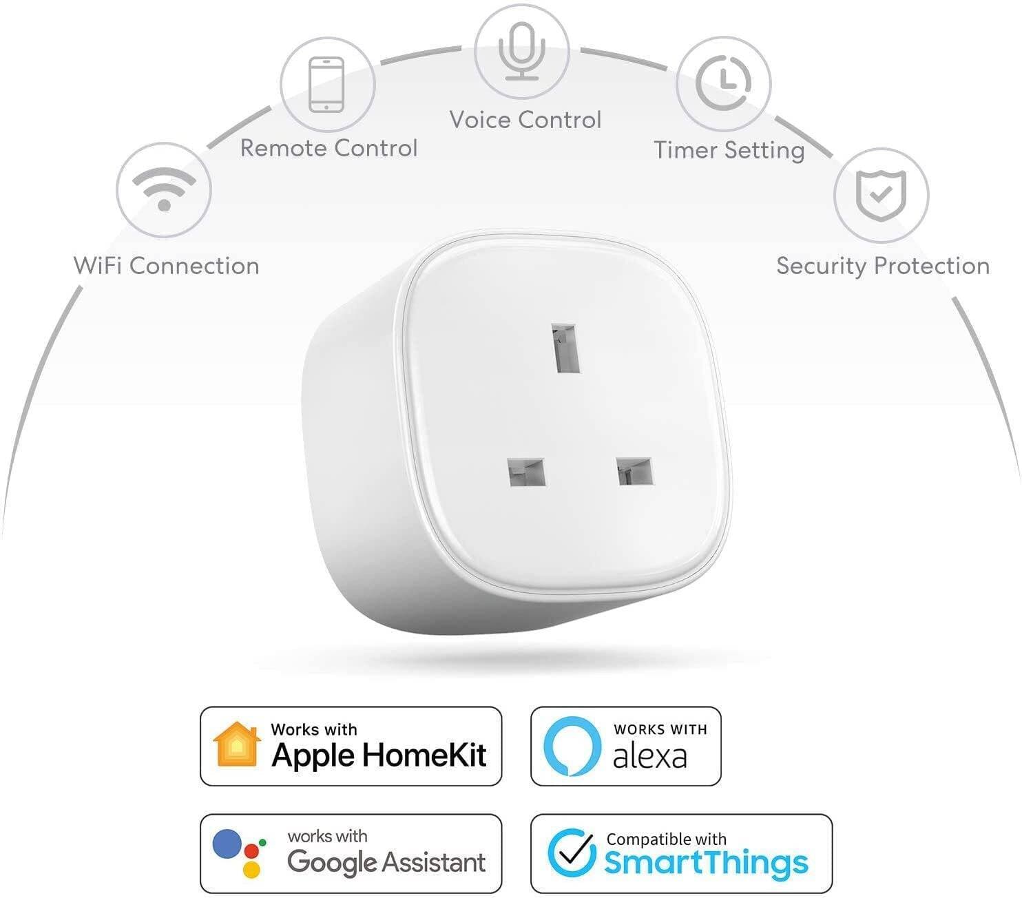 Meross Smart Plug Mini 13A Works with Siri Voice and Remote Control
