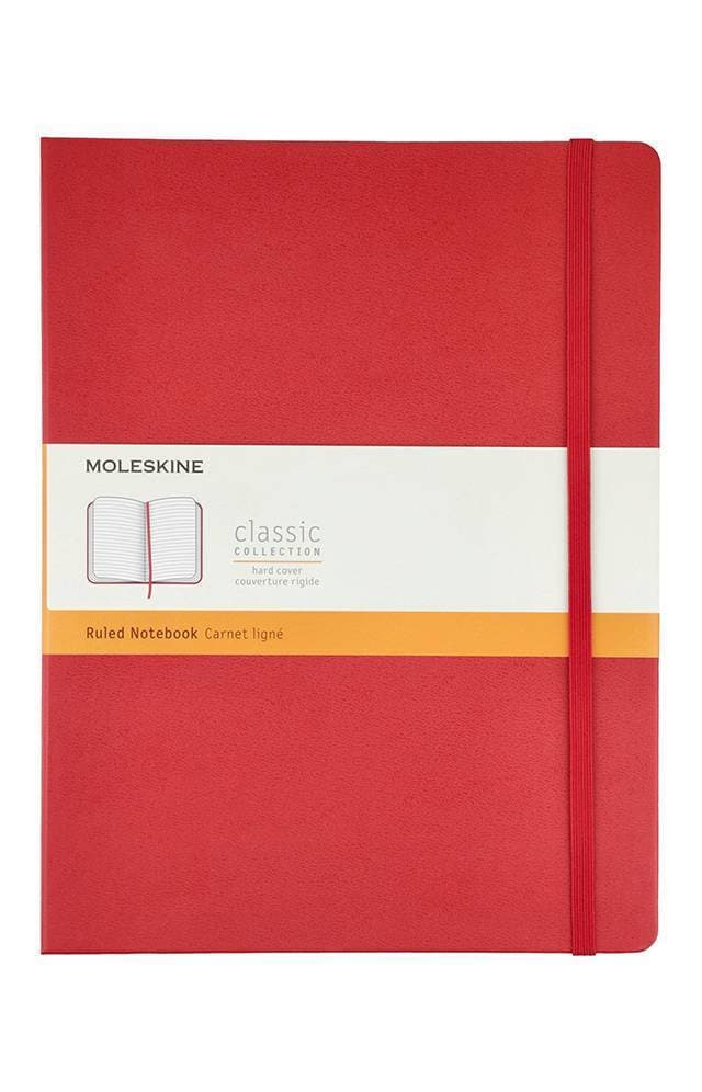 Moleskine Notebook Xl Red Leather Hard Cover By Na