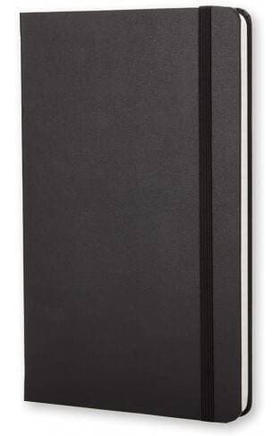 Moleskine Notebook Large Pure Black Leather Hard Cover By Na