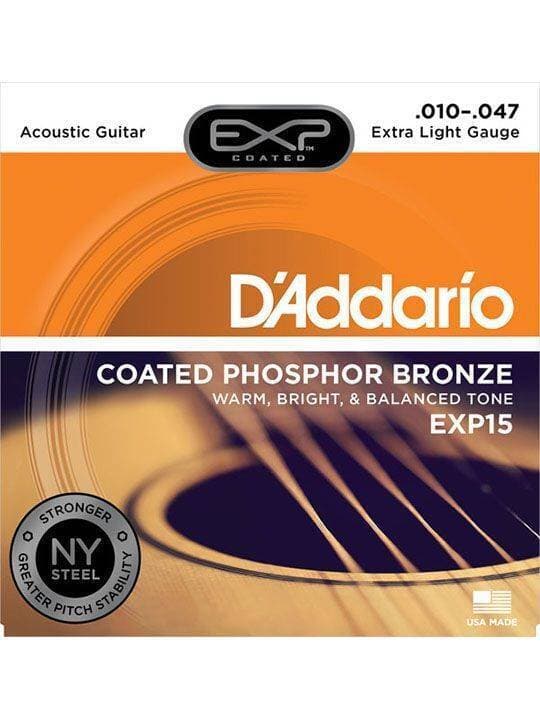 Daddario Exp15 Coated Phosphor Bronze American Acoustic Guitar String Set