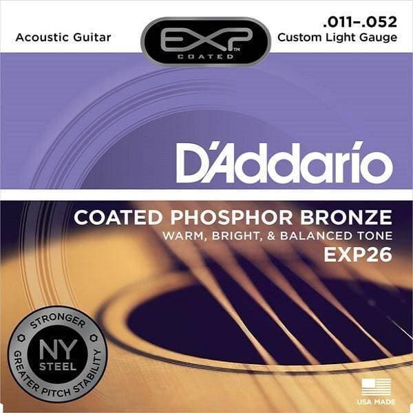 Daddario Exp26 Coated Phosphor Bronze Acoustic Guitar String Set