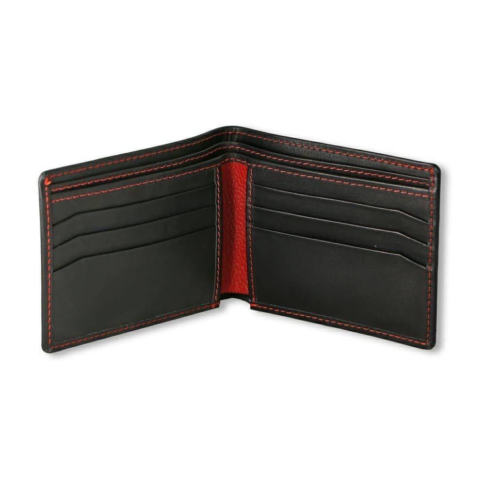 Folder A Four Cow Leather Wallet For Men - Black