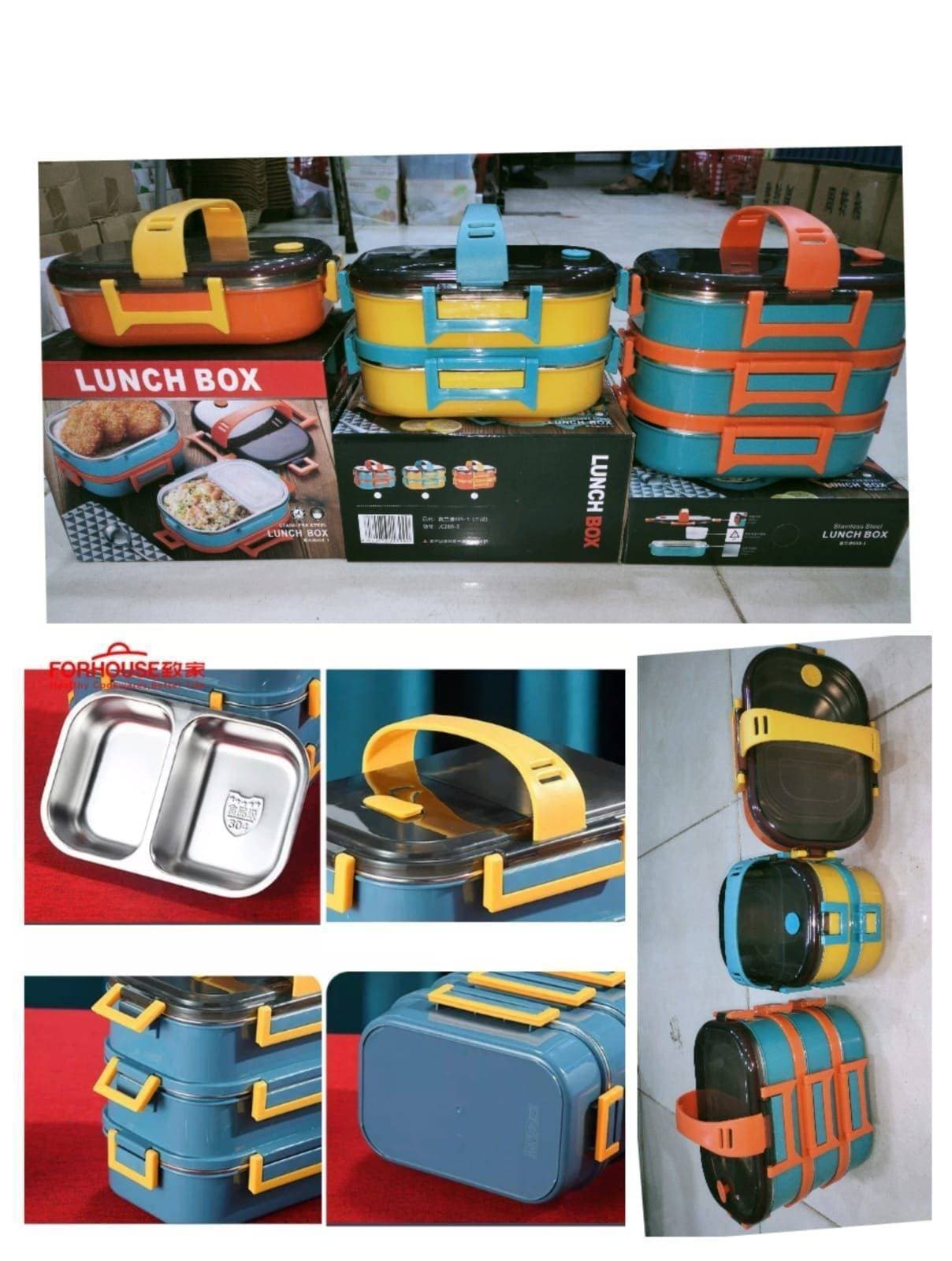 Hot & Cold Highly Insulated Vaccum Lunch Box for Office and School Stainless Steel Inner Body With Pure Plastic, Fine Quality Single Layer