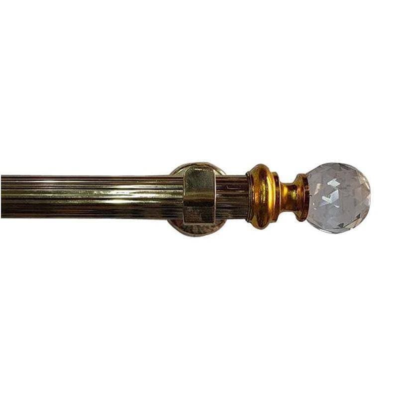 Pair of Curtain rods ends clear for 25 mm rod