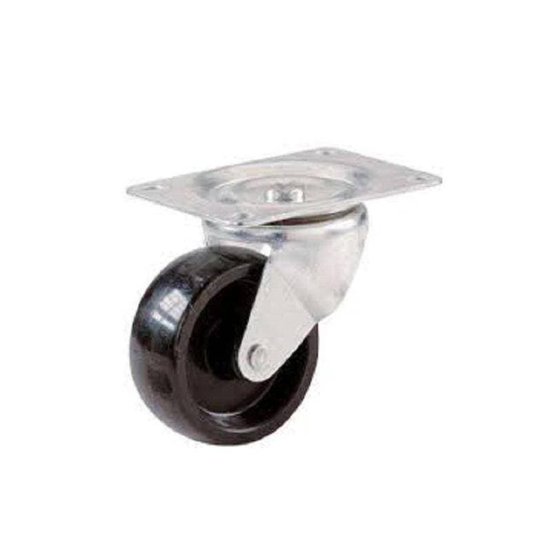 Black Furniture wheel single piece 38mm
