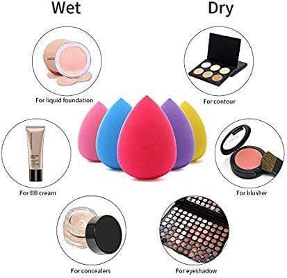 Pack of 5 Pcs Makeup Sponge Set Blender Beauty